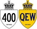 Hwy 400 & QEW markers